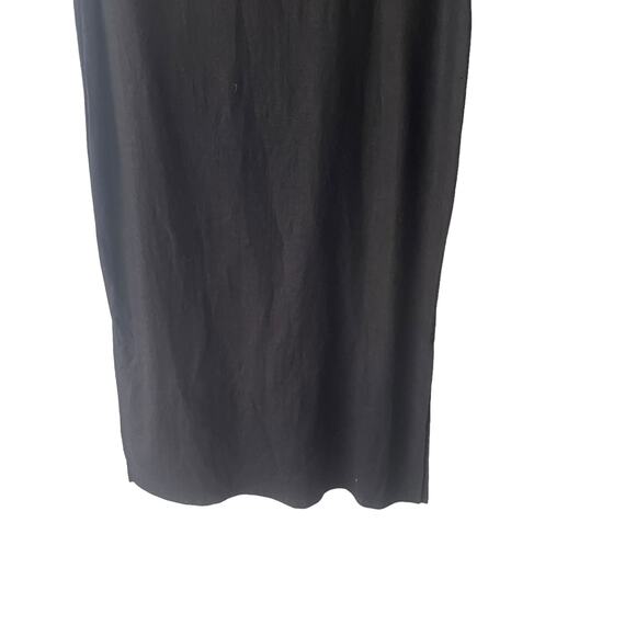 Ease Sport Vintage 90s Size 8 Linen Blend Casual Black‎ Red Floral Maxi Dress - Picture 3 of 9